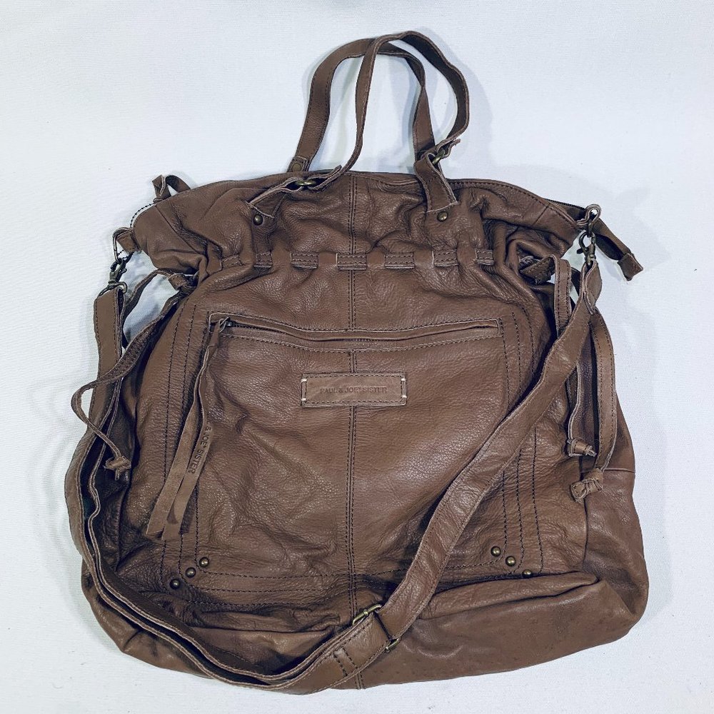 Paul & Joe Sister Distressed Brown Leather Tote